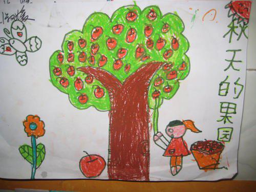 幼儿园托班美术教案：秋日的果园
