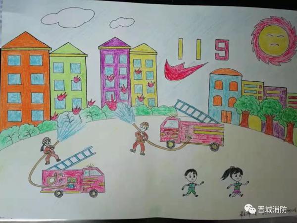 “我是小小消防员”绘画、作文征集活动作品展示（一） 2