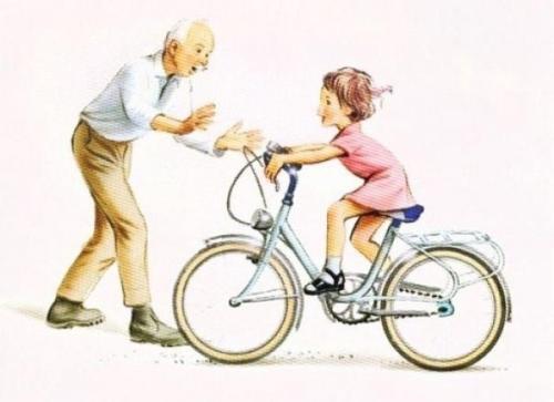 学会了骑自行车