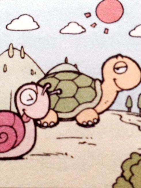 乌龟和蜗牛读图片写词