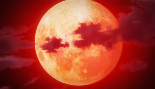 火红的月亮