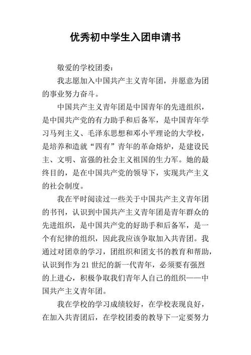 初级中国共产党青年联盟申请（2）