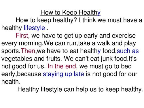 第一个英语作文：保持健康_400字的方法