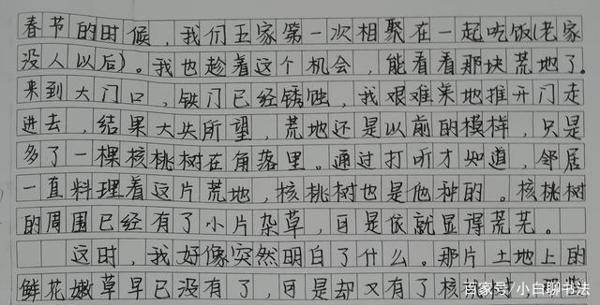 高中月考学霸作文，单凭这清秀字迹就能打动老师，堪比“馆阁体” 2