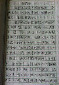 饺子 六年级包饺子作文700字