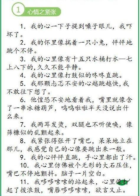 小学语文经典作文例句，吃透了，孩子作文生动形象多得分 1