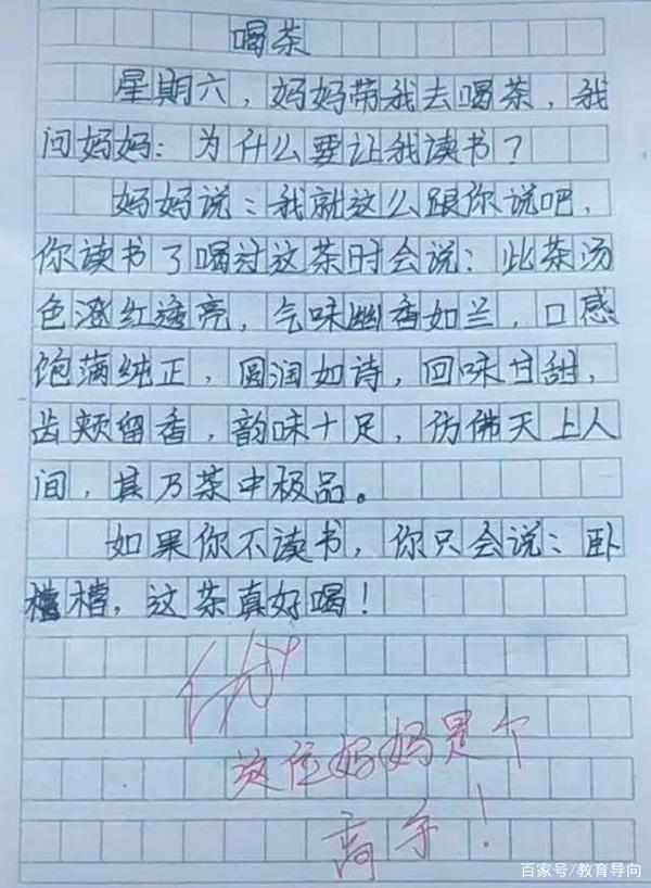 小学生的“奇葩”作文，老师拍手叫好，网友：这就是段子！ 2