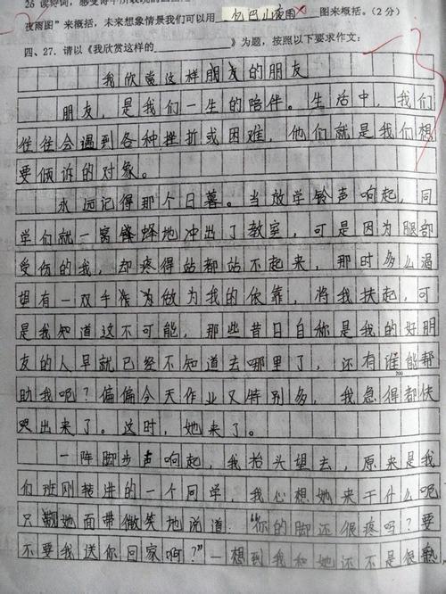 高一写人作文：我想握住你的手_600字