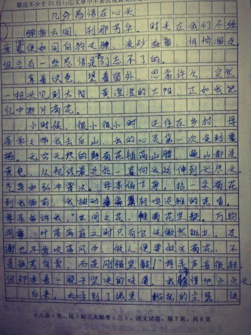 教室里的倒计时 初中写事作文600字