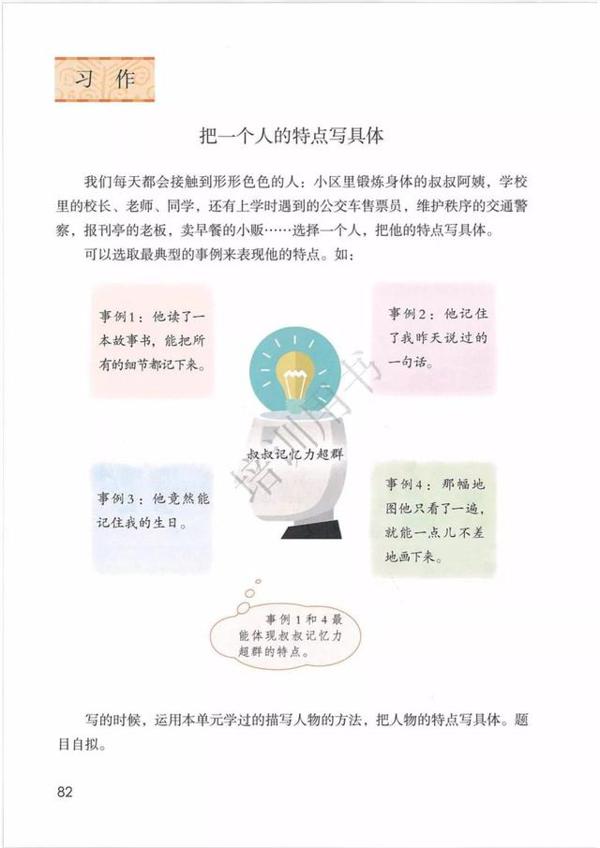 五年级下学期作文入门：把一个人的特点写具体