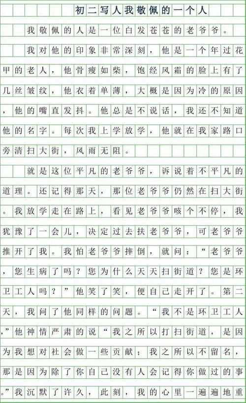 初二写人作文：身影落寞处_750字