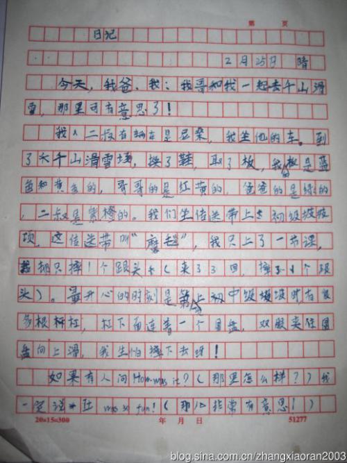 不同寻常的寒假作文500字