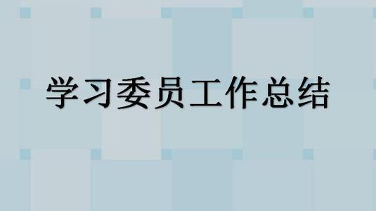 实用的学习委员年终总结四篇