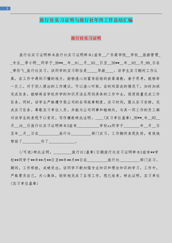 实习的年终工作总结3篇