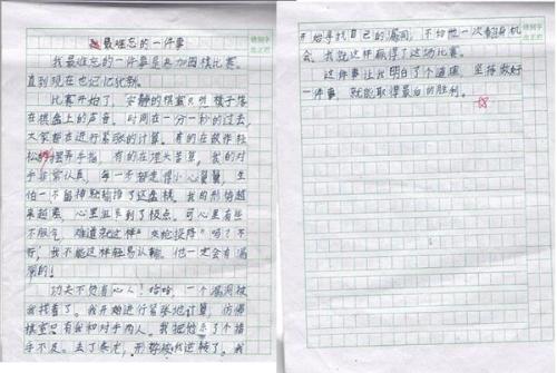 难忘的事_350字