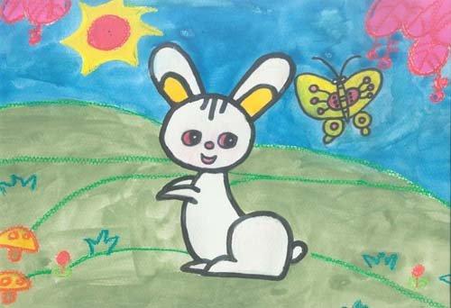 [PK赛]动物构图：可爱的白兔子_600字