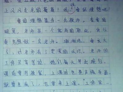 [PK赛]关于我的理想的构图：我的理想_800字