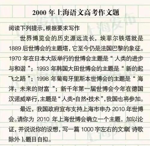 2009年上海高考同题作文：成就“板桥生活” _1000字