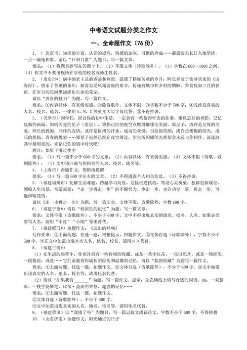 2017年湖北咸宁高中入学考试全场作文：心灵之光