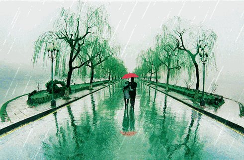 雨中的温暖