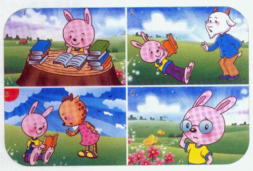 小猪学会阅读图片和写字