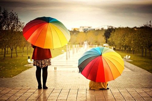 幸福藏在伞中
