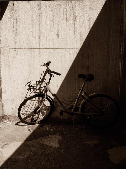 自行车在阳光下