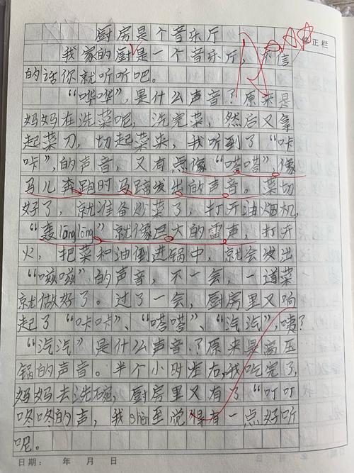 厨房是音乐厅100字组成