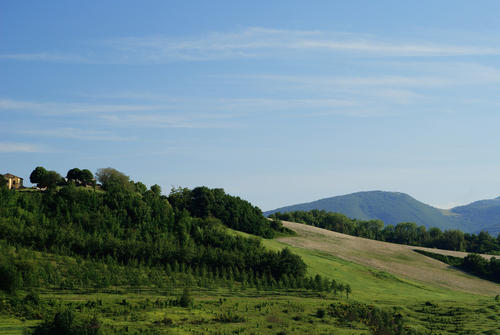 农村湖景