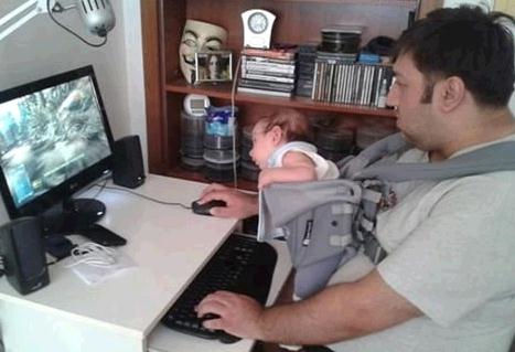 喜欢玩电脑的爸爸