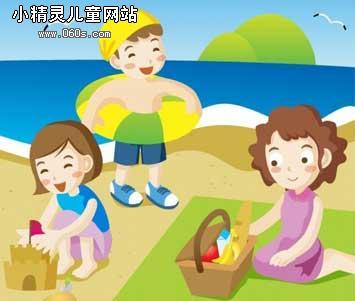 小学生组成看妈妈煮蔬菜