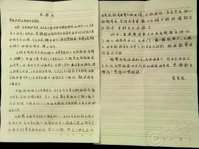 致中文老师的信