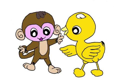 小猴子和小鸭