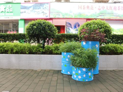 花盆和垃圾桶