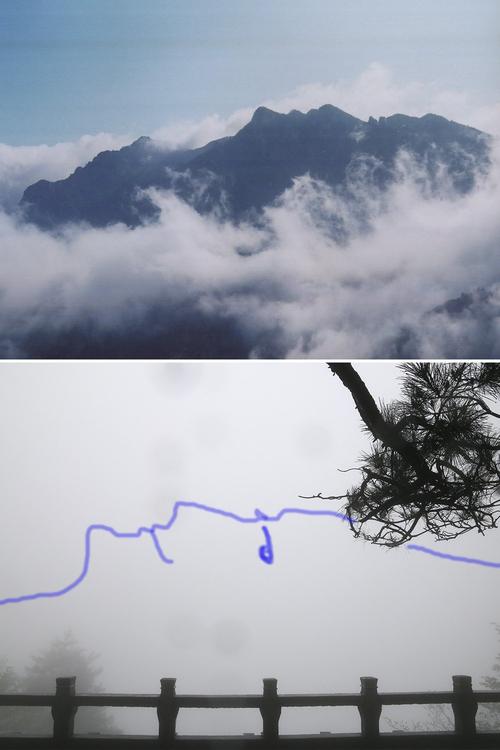 雾的构图：九华山早晨雾_1500字