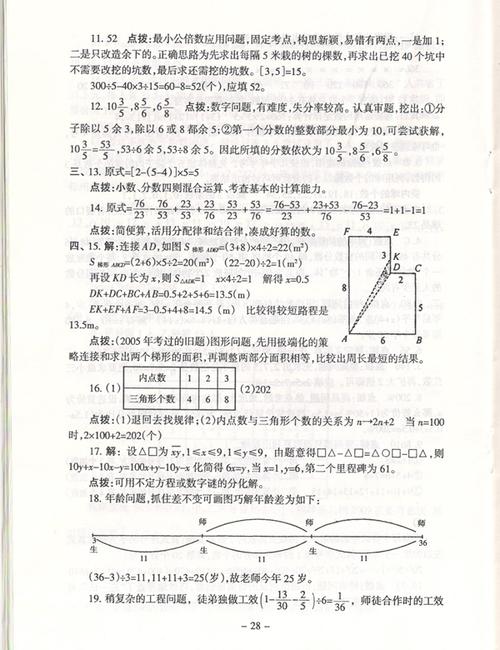 分小学面试笔测试问题示例分析