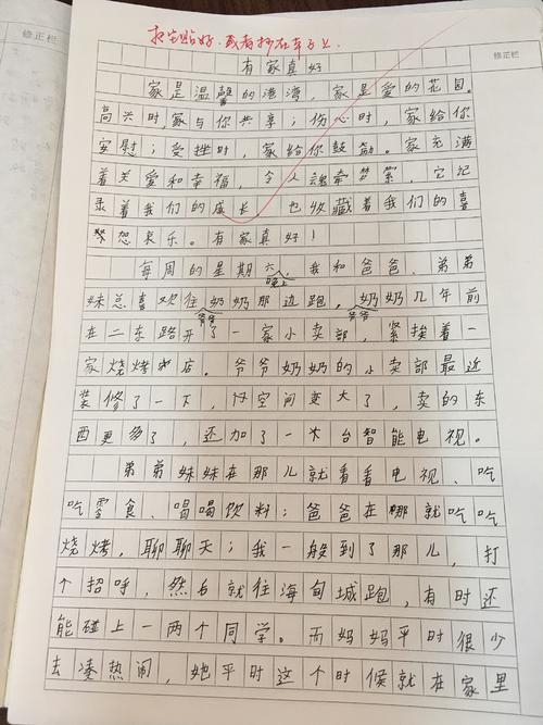 初中生600字：有一个好家（4）_500字