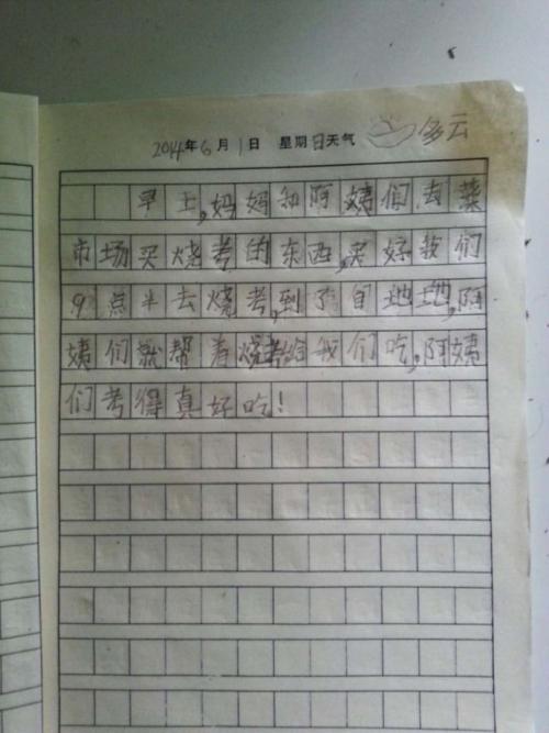 一年级日记：吃饺子_100字