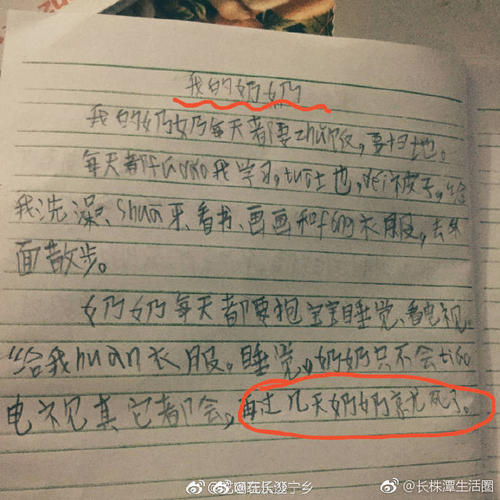 奶奶组成：我的奶奶（4）_900字