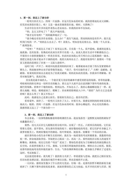 那一刻，我拍了一个新的步骤_800字