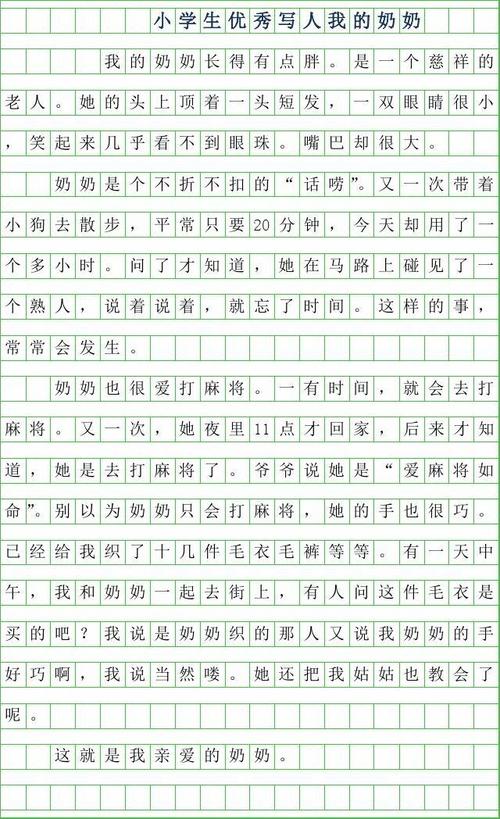 初级作家组成：我和奶奶_900字