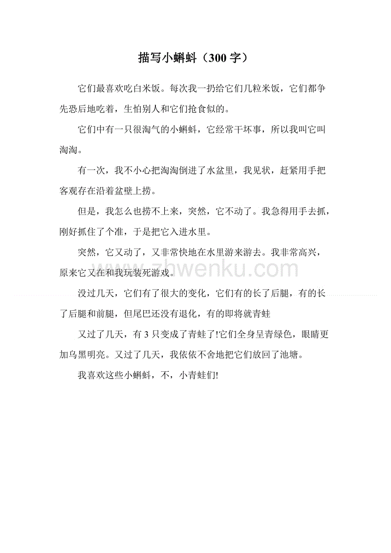 小蚪蚪_650字