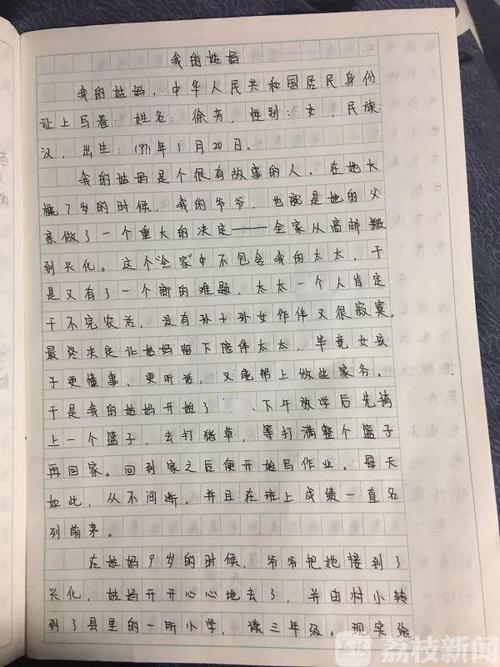 阿姨，我的作文赢得了_400字