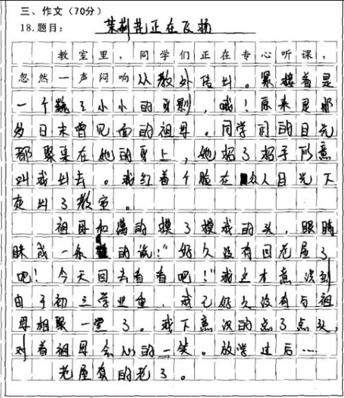 2006年，考试充满了作文：爸爸的机会_1000字