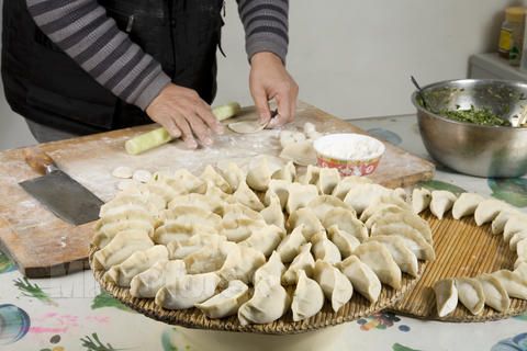 关于新年的一年作品：新年的饺子比赛_550字