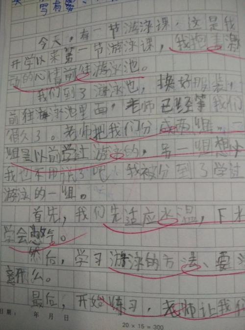 [2012年夏季论文]第一次学习游泳_650字