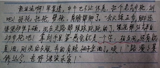 军事训练日记_500字