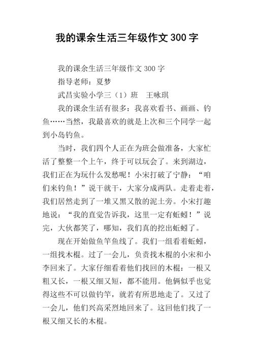 我的话语_300字