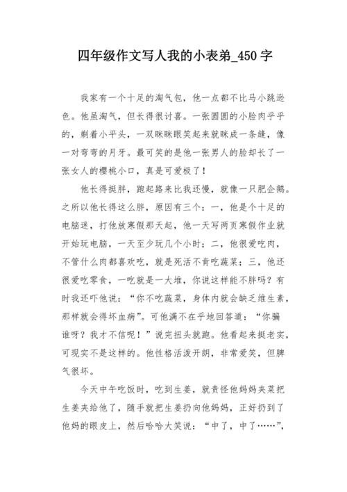 我的小表弟_400字